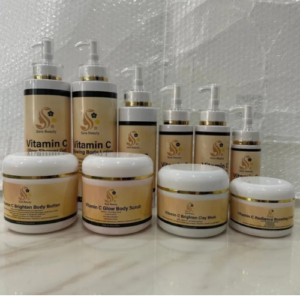 Gamme Anti-taches Complète, Pour Visage Et Corps - Exfoliant, Crème Hydratante, Creme Visage, Creme Unifiante Peau Noir Puissant Ensemble.hyluronique, arbutine et acide kojique